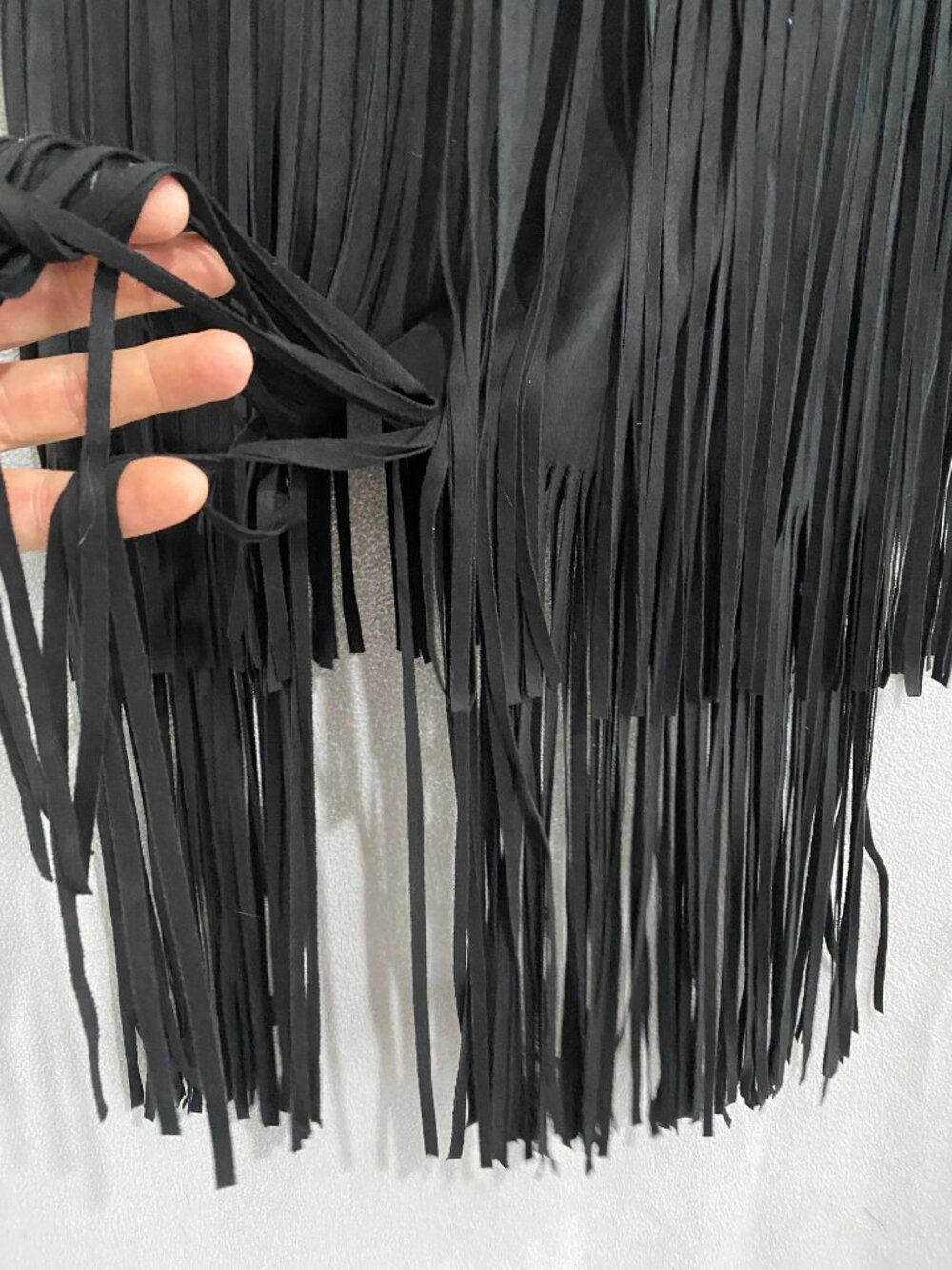 Loveriche Black Fringe Skirt Size Small Boho Western Festival Tassel Skirt - Picture 5 of 8